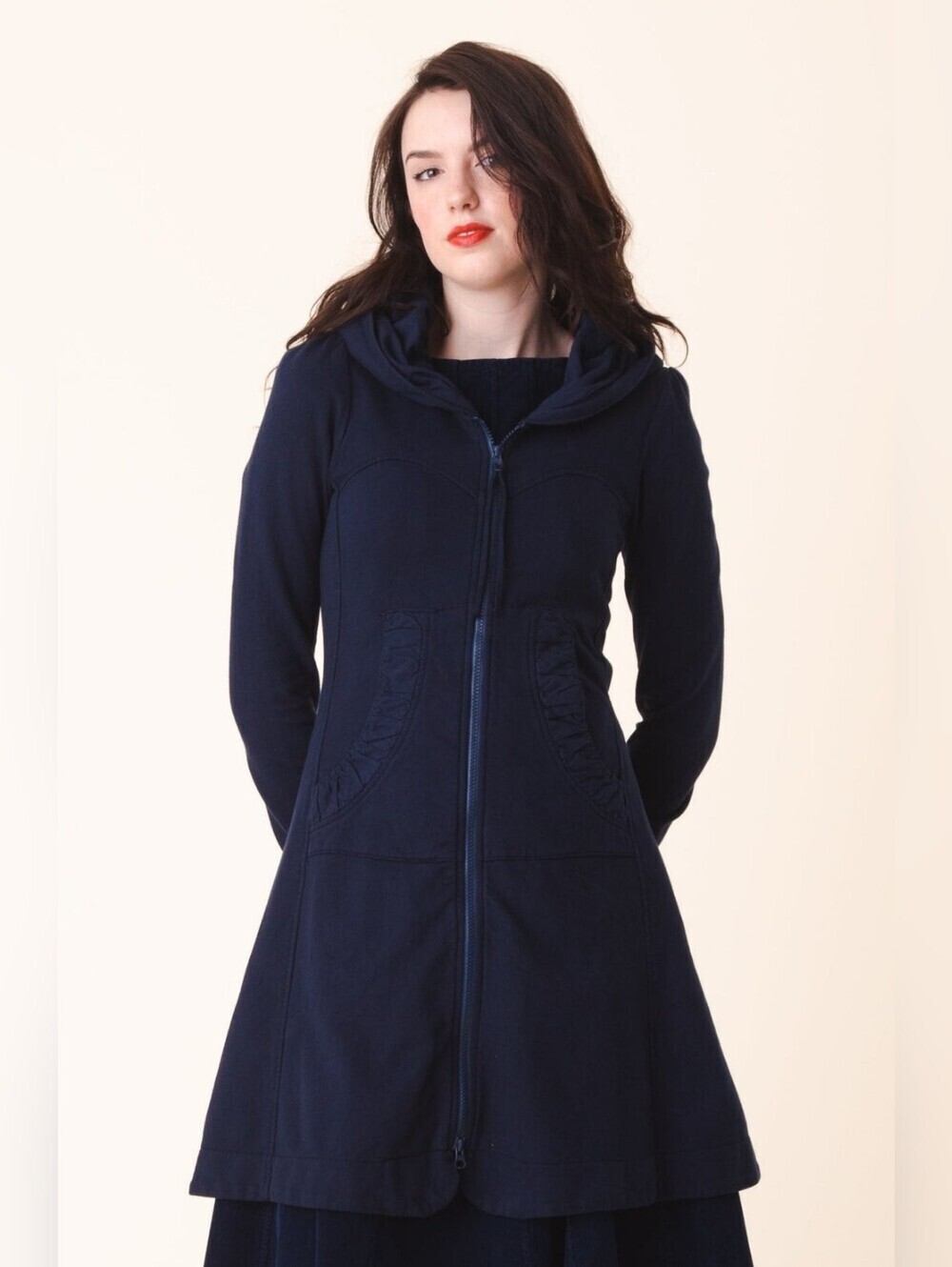 Prarie Underground Long Cloak Hoodie Navy Medium USA